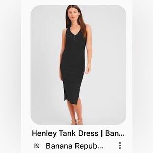 Banana Republic - Women’s M Tall Henley Ribbed Tank Dress